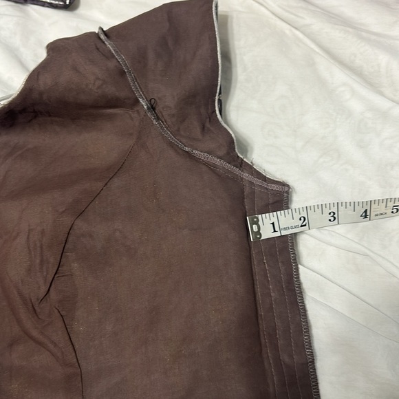 Saree pre pleated ready to wear purple mauve embroidery. Inner Skirt blouse -M. - Picture 15 of 16